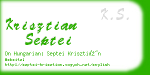 krisztian septei business card